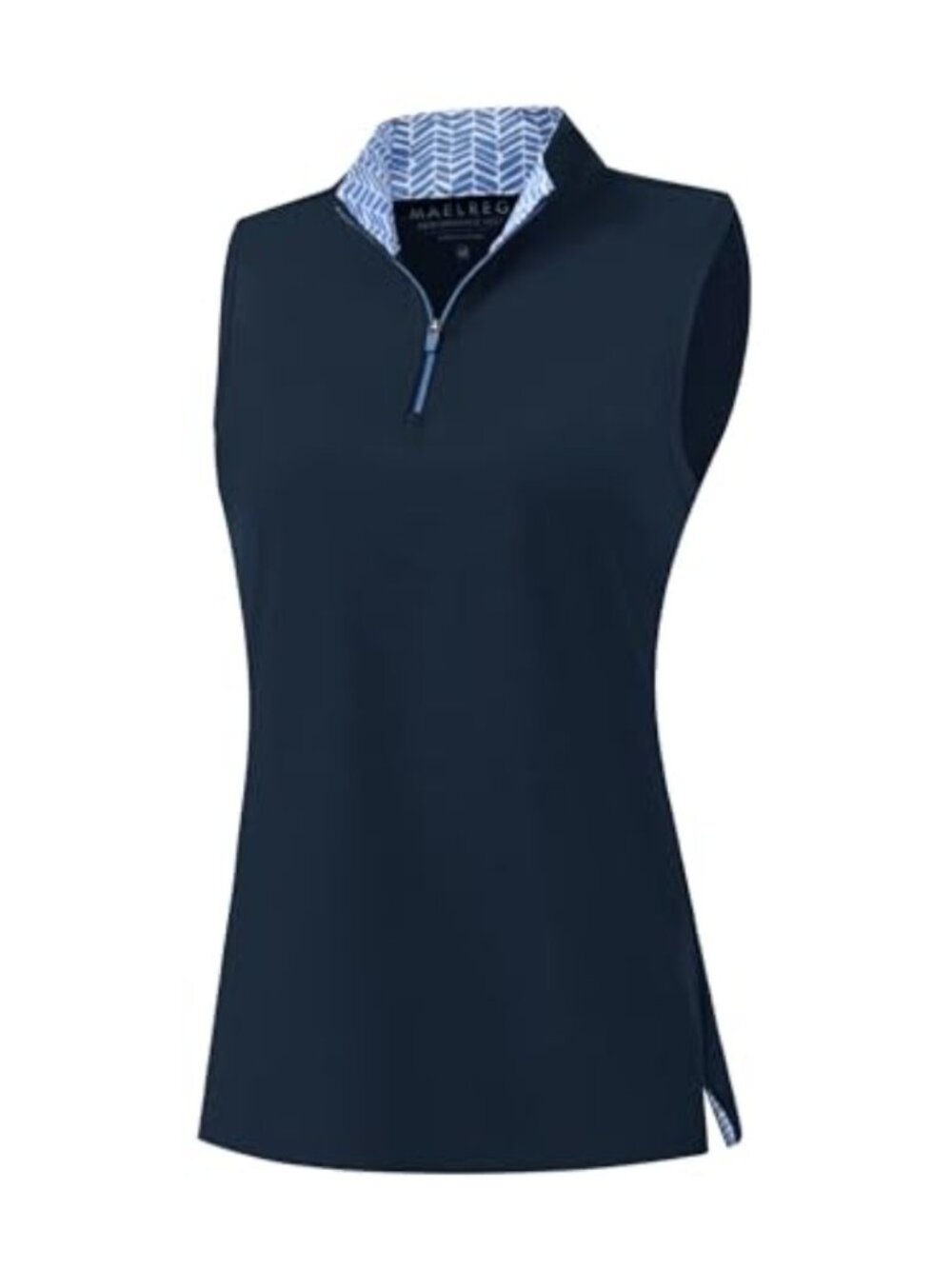 Women's Sleeveless Golf Polo Quick Dry Quarter Zip Athletic Tank Top